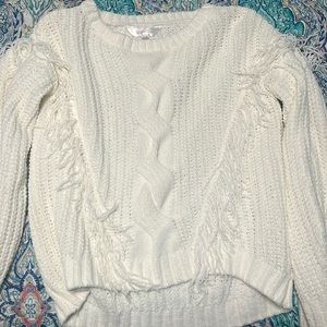 White cropped sweater, wore once!